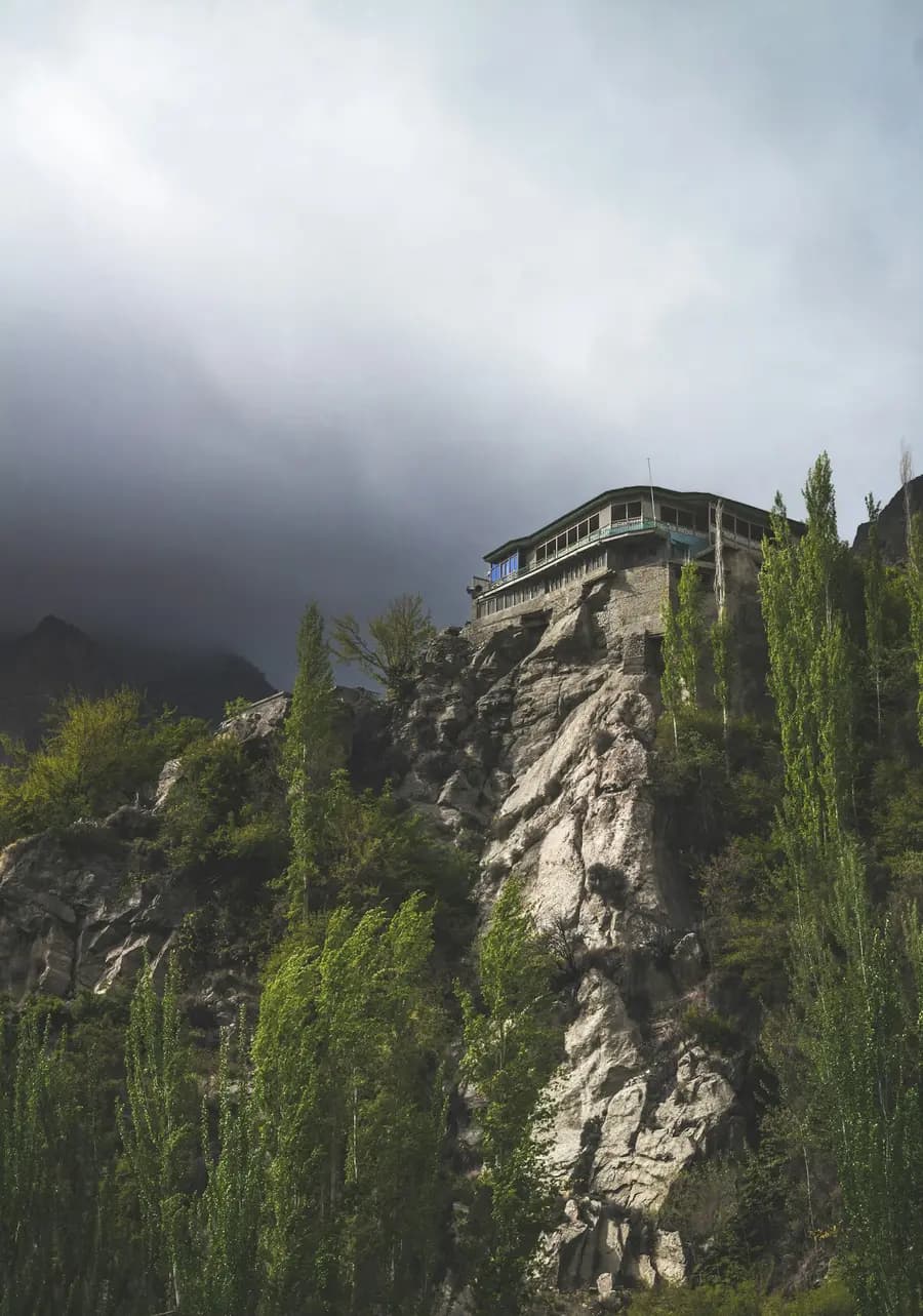 A stone house above the apricot orchards of Ghulkin village, Gojal, Upper Hunza